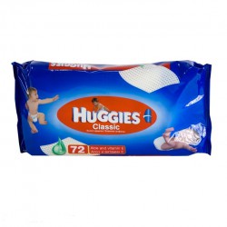 Салфетки влажные детские, Huggies (Хаггис) №72 классик с алоэ и витамином Е